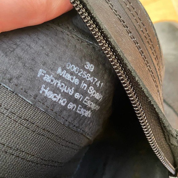 FREE PEOPLE James Black Leather Platform Chelsea Boots Size 39 US 9 - Picture 8 of 10